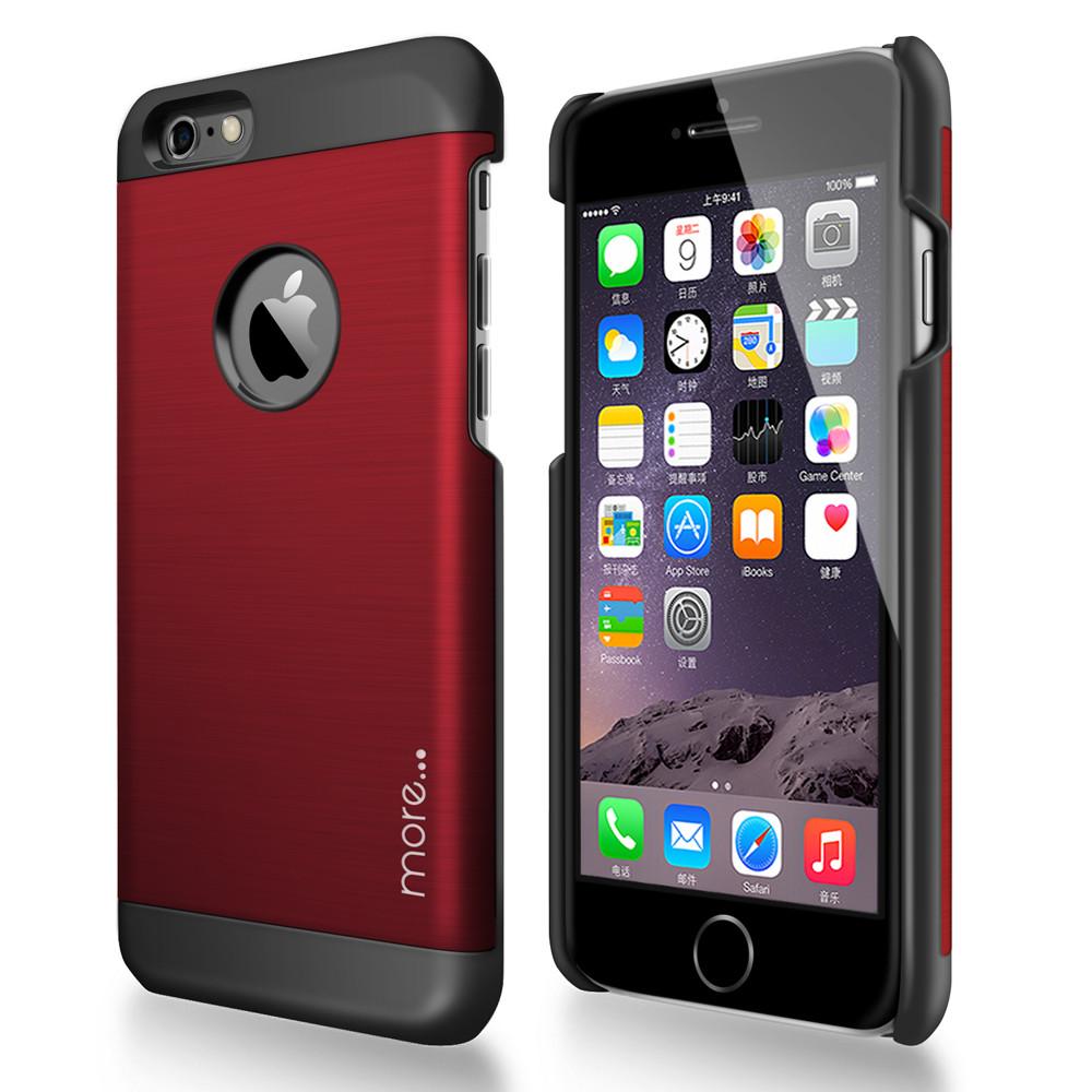 More® Glaze Brushed Aluminium Series for iPhone 6 Plus - Crimson Red