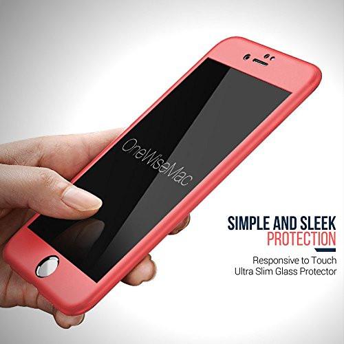 360° Silicone Case + Glass [Peach] for iPhone 6 / 6s