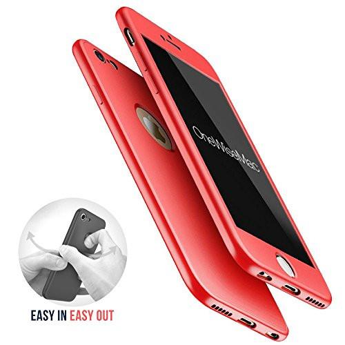 360° Silicone Case + Glass [Peach] for iPhone 6 / 6s