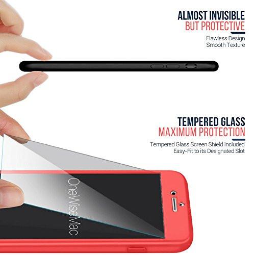 360° Silicone Case + Glass [Peach] for iPhone 6 Plus / 6s Plus