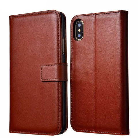 Genuine Leather Wallet [2 Colours] for iPhone X