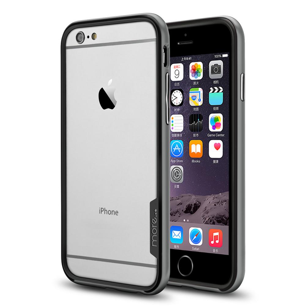 More® Slim-Line Bumper Black Series for iPhone 6 / 6s - Gun Metal