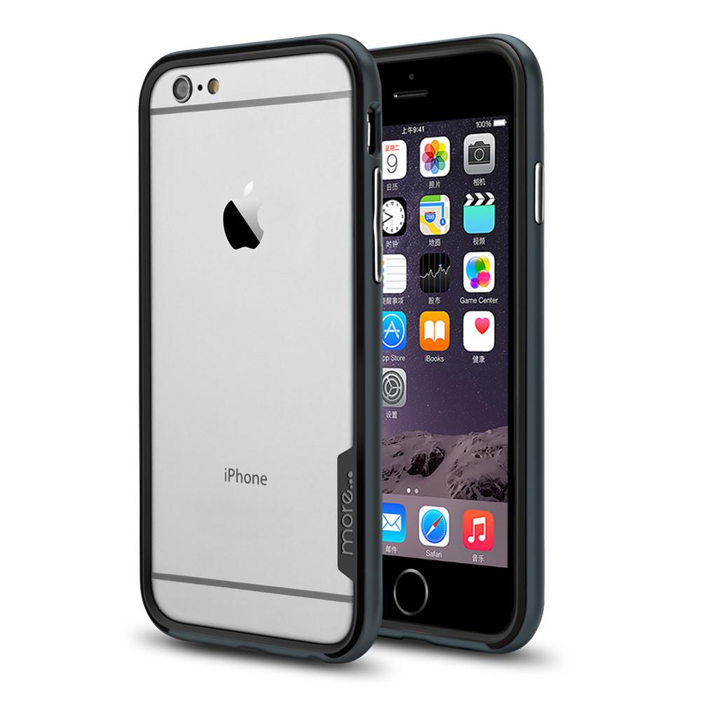 More® Slim-Line Bumper Black Series for iPhone 6 Plus - Metal Slate